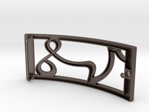 Belt buckle VS by SV in Polished Bronzed Silver Steel