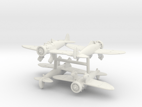 1/200 Boeing P-26A Peashooter (x4) in White Natural Versatile Plastic