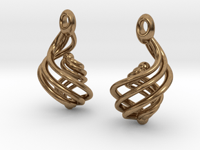 Passionate Fire Earrings in Natural Brass