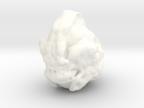 Alien Head in White Processed Versatile Plastic