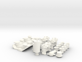 1/8 SBC Weber Intake System in White Processed Versatile Plastic
