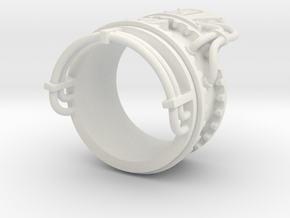 Steampower ring v2 in White Natural Versatile Plastic