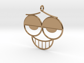 The Grin Pendant/Earring in Polished Brass