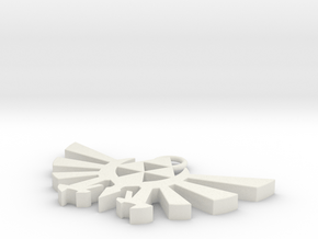 Pendant - Hylian Crest (No Base) in White Natural Versatile Plastic