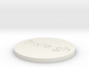 by kelecrea, engraved: Dixie gh in White Natural Versatile Plastic