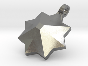 PyraStar™ (Pyramid & Star) Pendant w/ Smooth Walls in Natural Silver