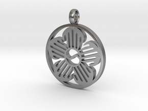 Immortal Flower Pendant in Natural Silver