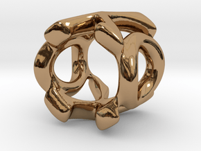 XO Charm in Polished Brass