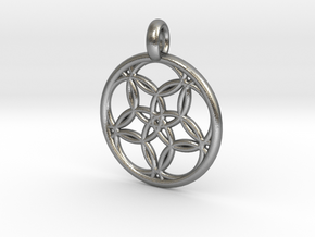 Hegemone pendant in Natural Silver