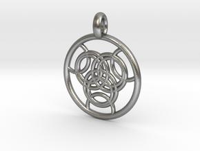 Praxidike pendant in Natural Silver