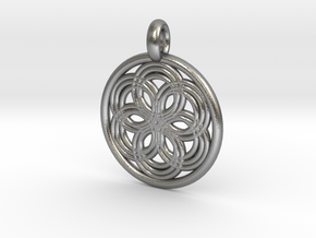 Thyone pendant in Natural Silver