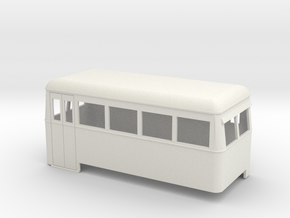 On16.5 Railbus double end in White Natural Versatile Plastic