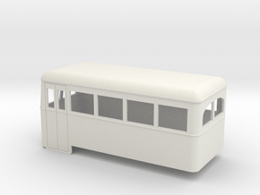 On16.5 Railbus single end in White Natural Versatile Plastic