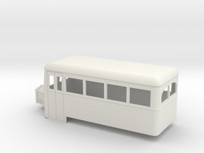 On16.5 Railbus single end in White Natural Versatile Plastic