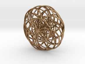 Flower of Life Charm in Polished Brass