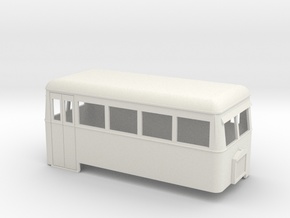 On16.5 Railbus double end in White Natural Versatile Plastic