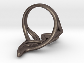 Blade Ring in Polished Bronzed Silver Steel