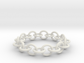 Chain Bracelet in White Natural Versatile Plastic