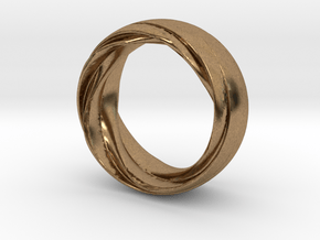 Twist Fit Ring - Size O in Natural Brass