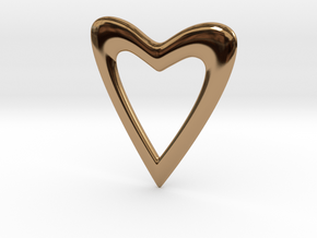 Heart in Polished Brass