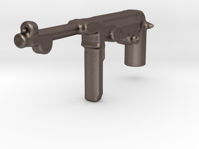 MP40 machine pistol WWII germany for lego in Polished Bronzed Silver Steel