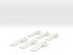 Airfields (all straight) x6 in White Natural Versatile Plastic