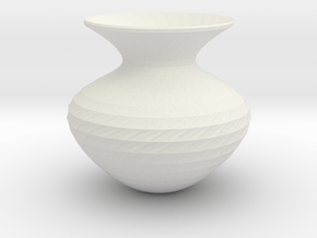 Flower Vase in White Natural Versatile Plastic