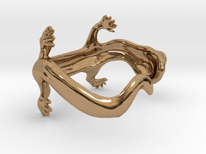 lizard bracelet in Polished Brass