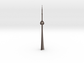 CN Tower in Polished Bronzed Silver Steel