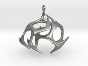 Branching Pendant in Natural Silver