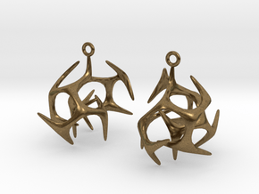 Branching Earrings in Natural Bronze