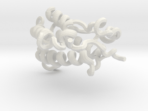 2nd Bromodomain of BRD4 (pdb id 2MJV) in White Natural Versatile Plastic