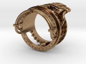 Steampower Ring V3 in Natural Brass