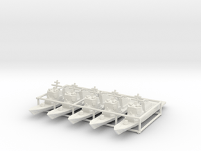 Arleigh Burke class destroyer x5 (Axis & Allies) in White Natural Versatile Plastic