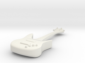 Bass Guitar in White Natural Versatile Plastic