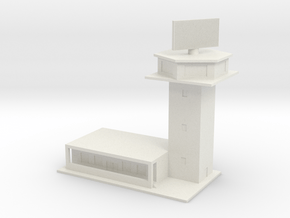 1/700 Control Tower And RADAR in White Natural Versatile Plastic