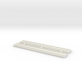 1/700 80mm Length Rail Track in White Natural Versatile Plastic