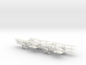 1/144 Sopwith Triplane x4 in White Natural Versatile Plastic