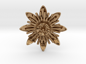 Passion Flower in Polished Brass