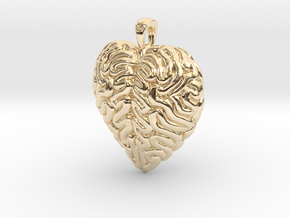 Think With Your Heart Pendant (Hollowed) in 14K Yellow Gold