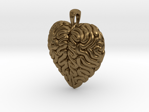 Think With Your Heart Pendant (Hollowed) in Natural Bronze