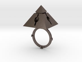 Pyramids Core Fusion in Polished Bronzed Silver Steel