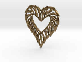 Rib Heart 02 in Natural Bronze