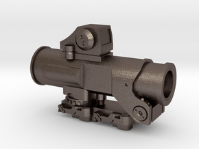 1:6 SCALE COMBAT SIGHT  in Polished Bronzed Silver Steel