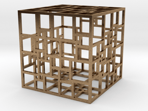 SPSS Cage in Natural Brass
