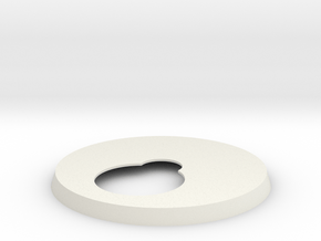 1/18 Five-Foot MF Top & Bottom Turret platform in White Natural Versatile Plastic: Medium