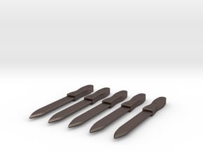 Bill the Butcher - Throwing Knives in Polished Bronzed Silver Steel