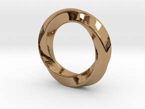 Pendant Ring Whirl in Polished Brass