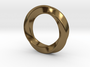 Pendant Ring Whirl in Polished Bronze