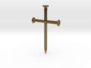 Nail Cross in Natural Bronze